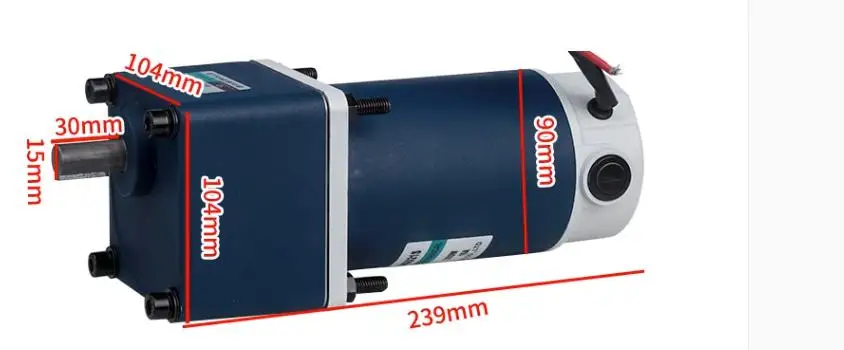 Imagem -04 - Motor Ajustável cw Ccw da C.c. da Velocidade do Torque Alto do Motor 300w do Redutor da Engrenagem de 12v 24v dc