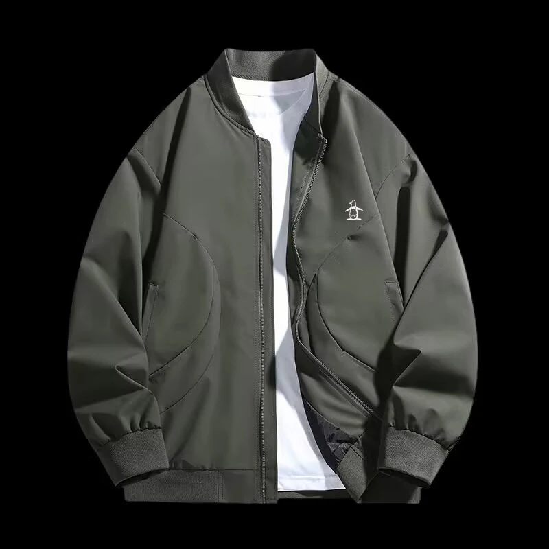 

Spring and Autumn 2025 Men's sporty casual jacket with zipper print, street men's coat, cardigan zipper sporty style jacket