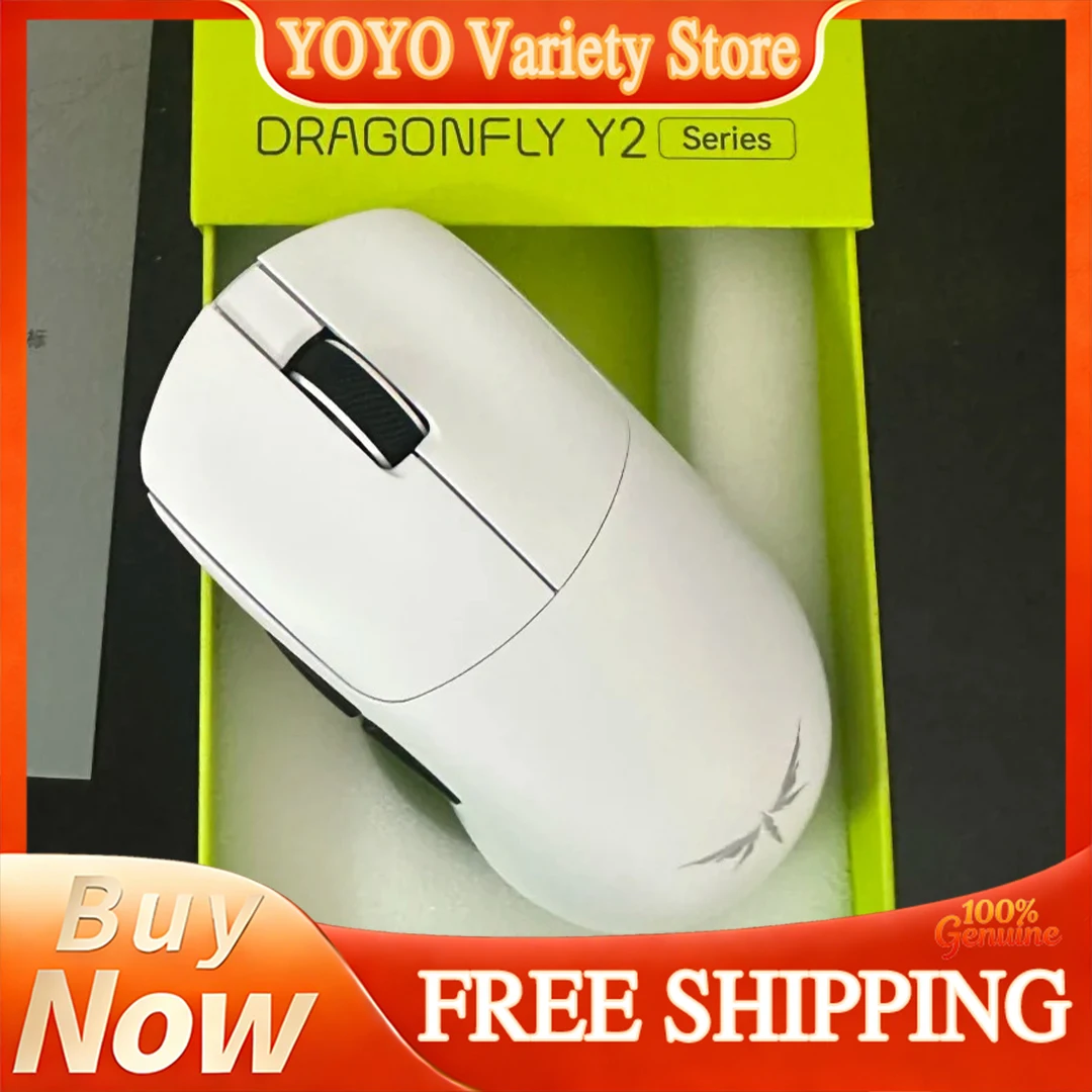 VGN Fly Dragon Y2 Master Edition Ultralight Wireless Esports Gaming Mouse Ergonomic 51G PAW3950Extreme 500Mah Bluetooth