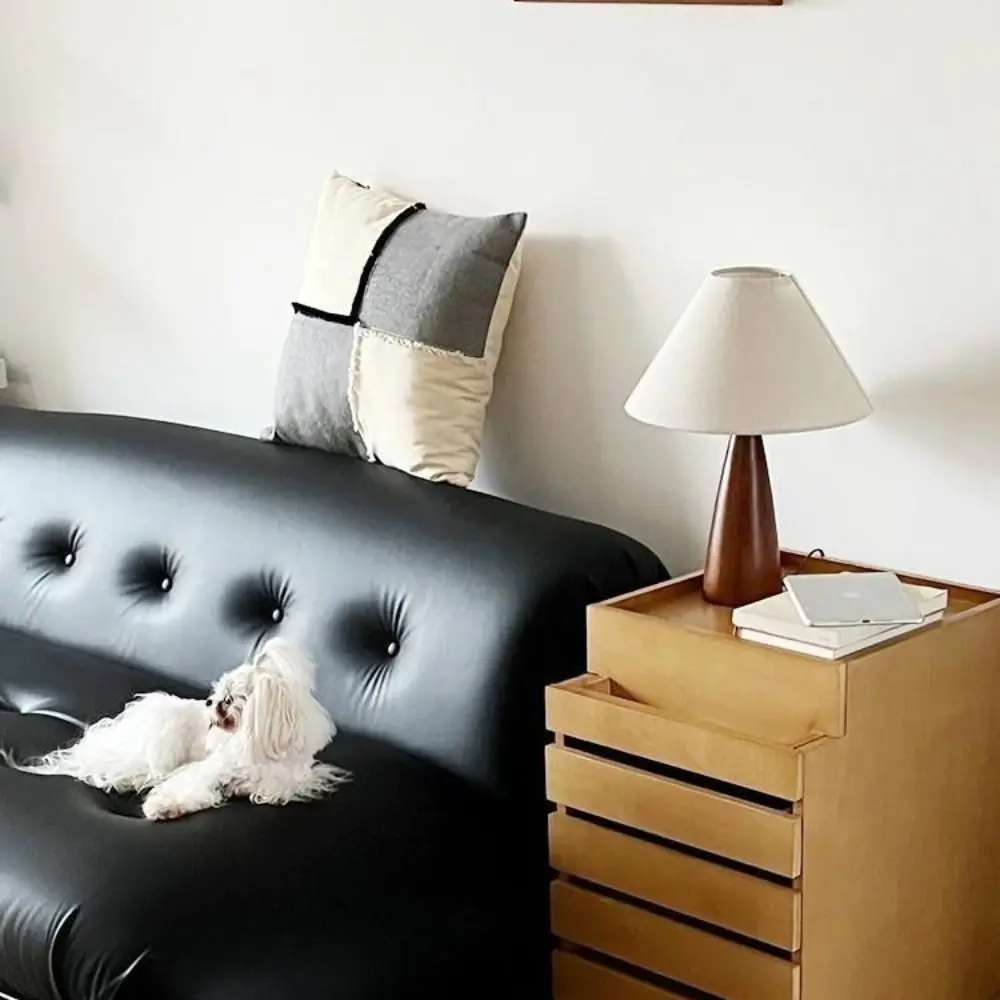 

Atmosphere Decor Modern Vintage Table Lamp Creative Simple Fabric Lampshade Lamp Decorative Atmosphere Light Dining Room