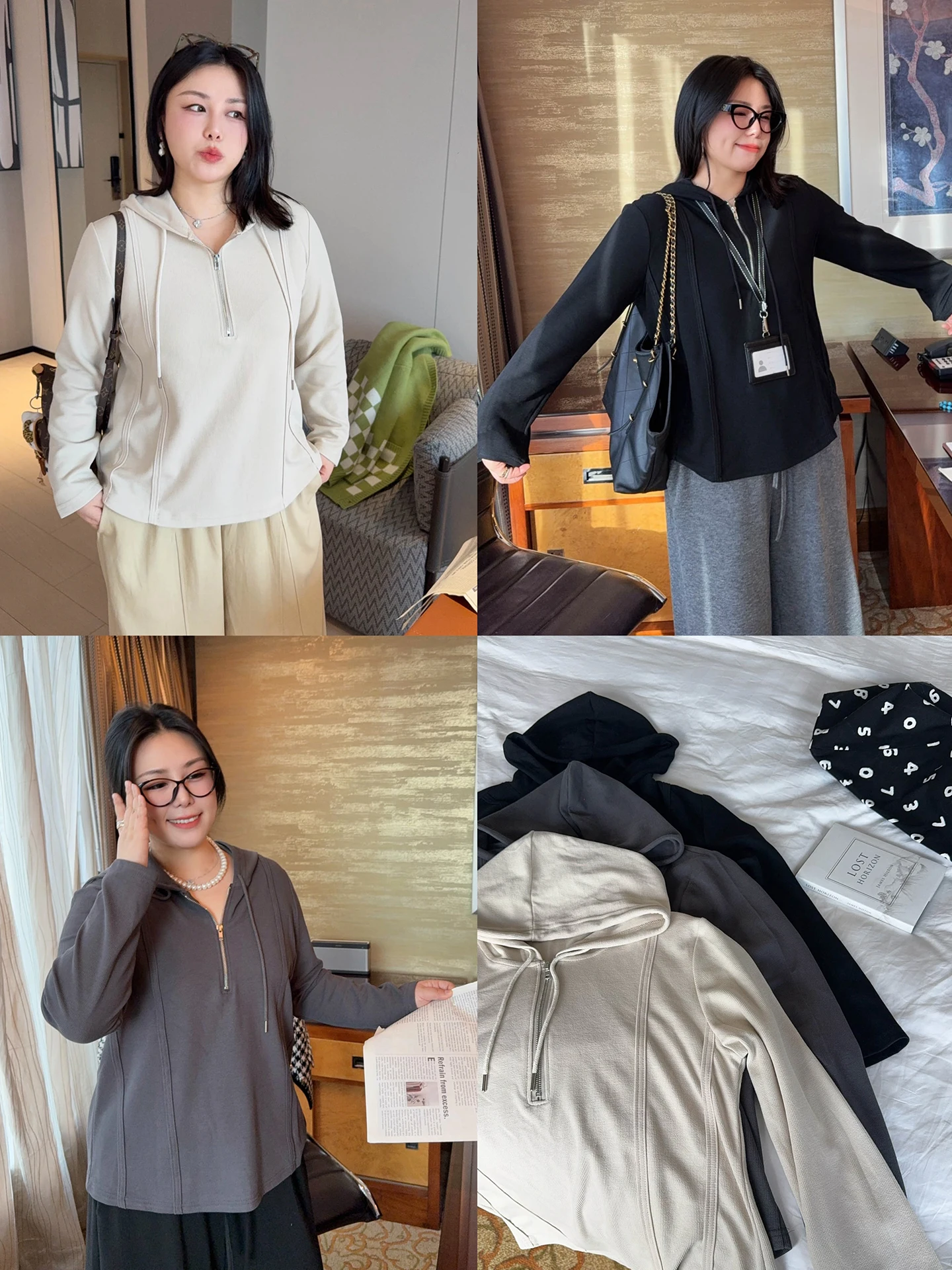 

VOGANA, женская повседневная свободная посадка большого размера, длинная футболка с капюшоном, утягивающая талия, осенняя одежда, чистый крой, Sle