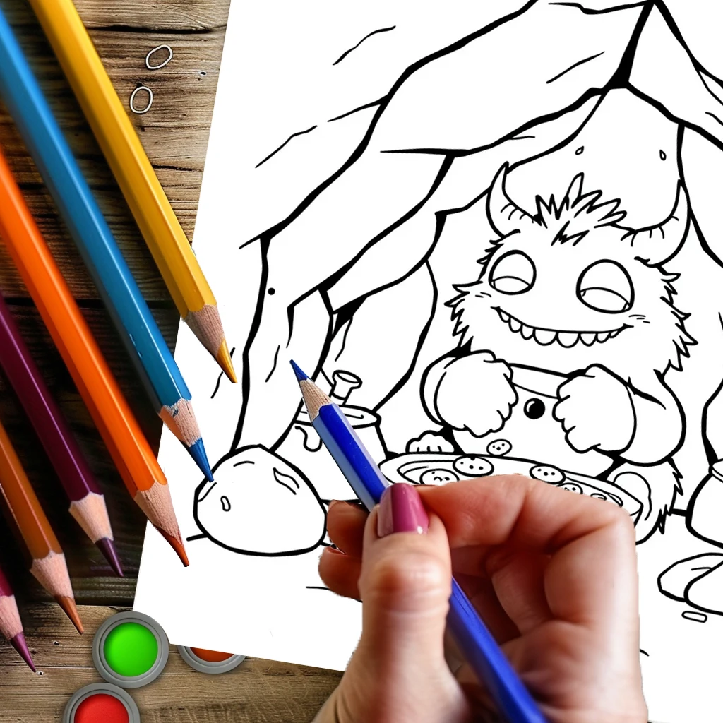 28 صفحة كتاب تلوين الوحوش اللطيفة الأصلية للبالغين |   كتاب تلوين لوازم الرسم لعيد الميلاد وعيد الشكر والهالوين