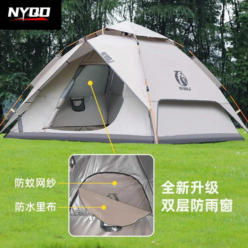 Automatic Tent Outdoor Vinyl Folding Portable Double Tent Camping Full Set of Equipment Overnight Rainproof ShadingSunProtection