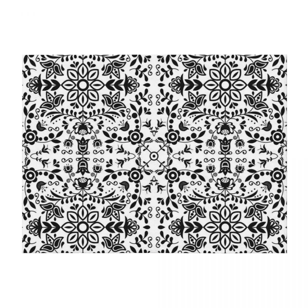 

Scandinavian floral ornament Throw Blanket Designers Soft Plaid Hairys Sofa Blankets