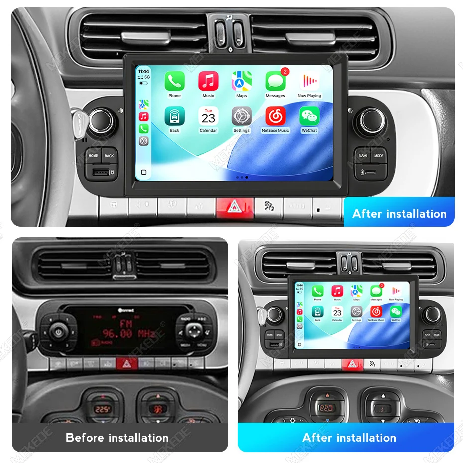 MEKEDE Android 15 Intelligent car audio system 7INCH Wireless Carplay 4-Core Car radio GPS Navigation For Fiat Panda 2013-2020