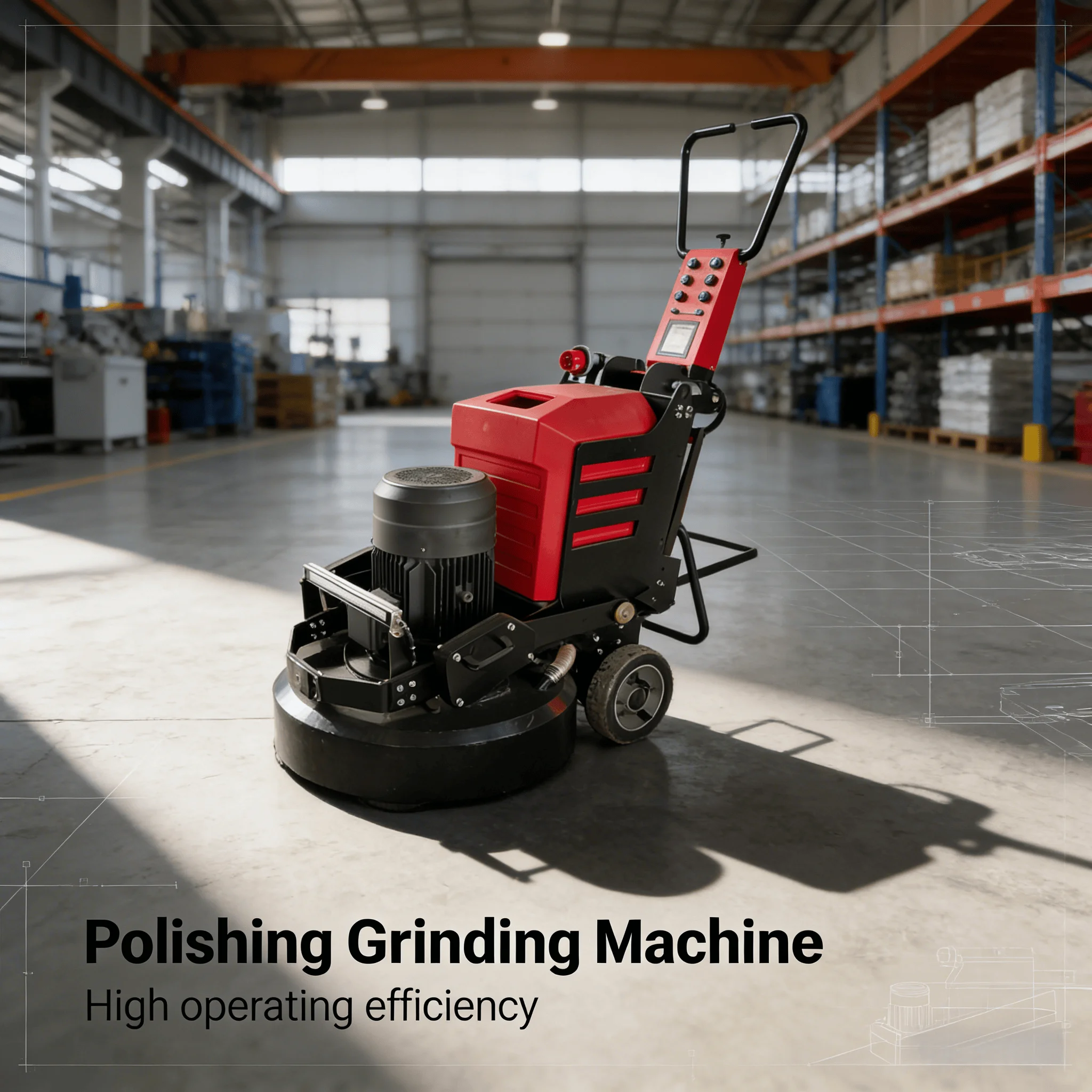 New Construction Remote Electric Grinder Concrete Floor Grinder Machine Diamond Concrete Grinding Equipment Gearbox 380V 18.5kW