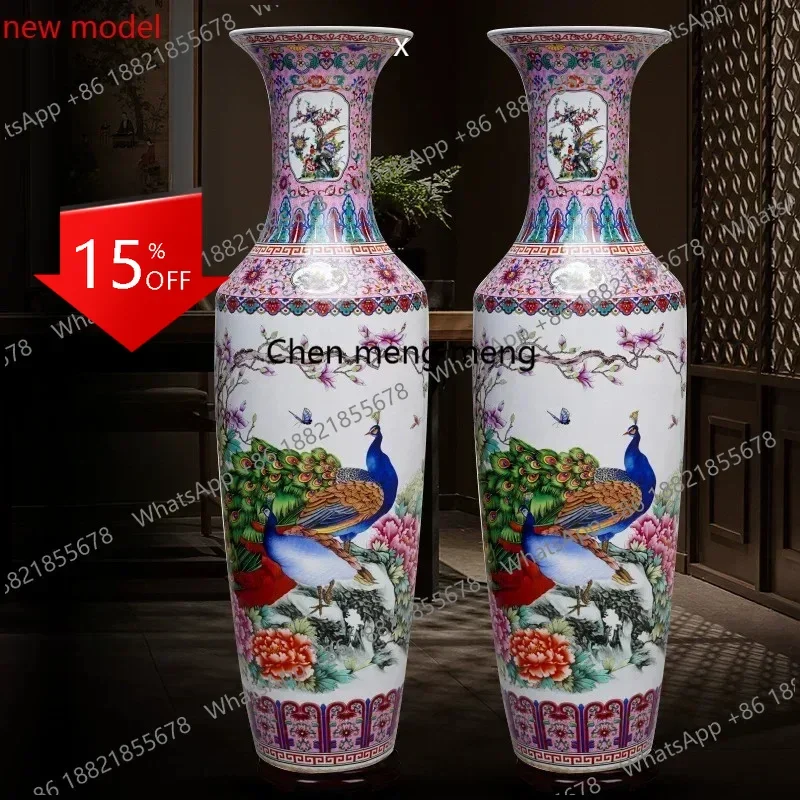 Asmt49 Ceramic pastel floor-to-ceiling vase, home furnishing, living room TV cabinet decoration, housewarming ornament
