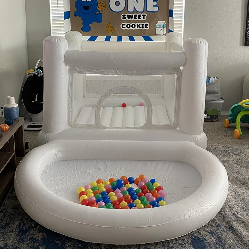 Mini château gonflable en PVC pour enfants, châteaux gonflables, châteaux sautants d'intérieur avec fosse à balles, accessoires de décoration de fête d'anniversaire pour enfants