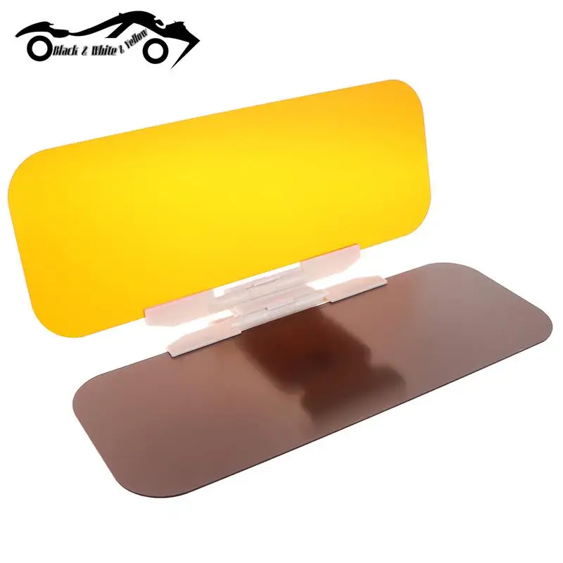 2 In 1 Car Sun Visor Polarized Sunshade Plate Clear Vision Anti-dazzle Car Day-night Mirror Adjustable Windshield