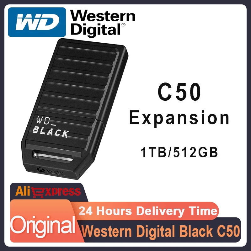 Western Digital Black 512GB 1TB C50 Expansion Card Resume NVMe SSD For Xbox Series X|S Gaming Consoles WD BLACK C50 500GB 1TB