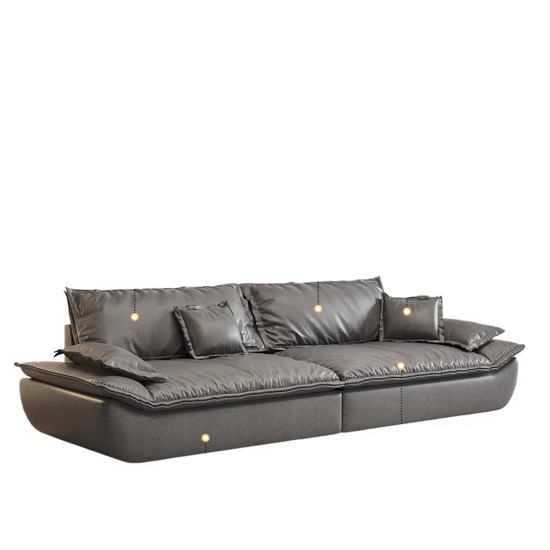 غرفة معيشة أريكة إيطالية فاخرة خفيفة، أريكة قماشية جديدة منزلية صغيرة #1