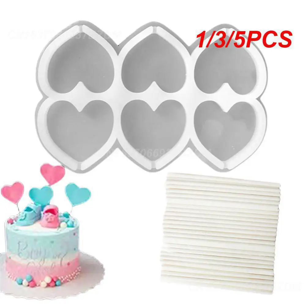 1/3/5PCS Eco-friendly Paper Sticks Cake Decoration Baking Tool Epoxy Mold Solid Cheese Stick Candy Cane Cake Tools Paper Stick