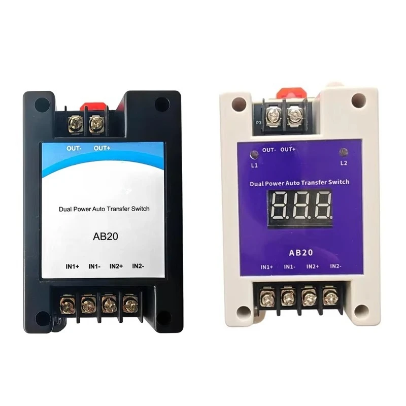 1PCS 3-30V/5-30V/5-60V 20A/10A Dual Power Automatic Transfer Switch Batteries Parallel Adapter for Camera Surveillance System