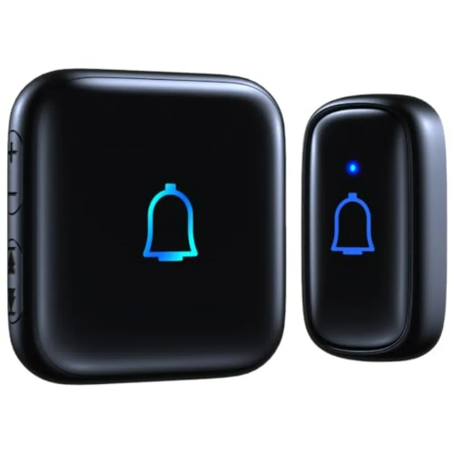 

Wireless Doorbell Loud Classroom Doorbell IP66 Waterproof Doorbell 1000Feet 66 Chimes Mute Mode 115dB 7-Level Vol Electric Door