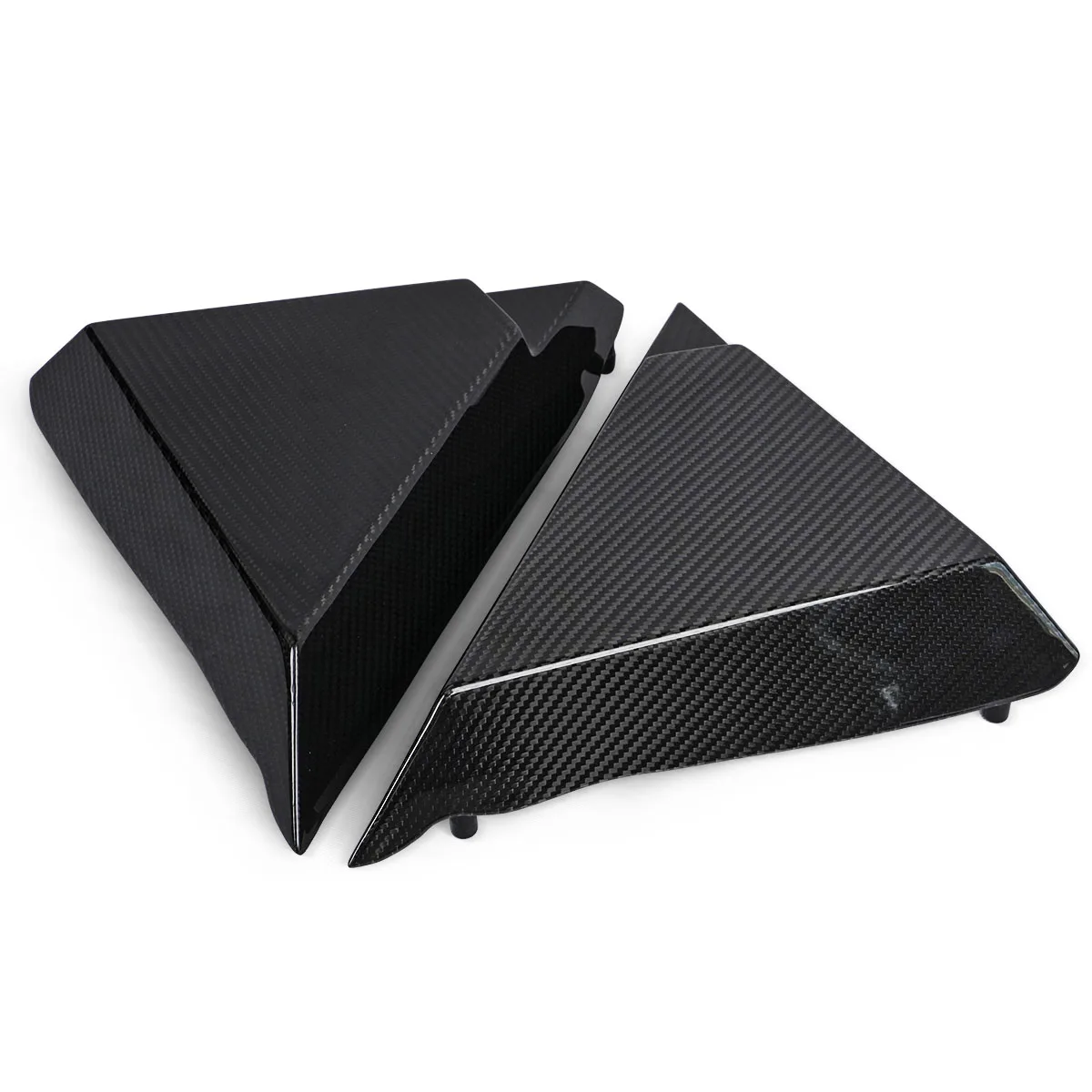 3K Twill Glossy Carbon Fiber Side Cover Triangle for Harley 2014-2023 Road Glide Street Glide