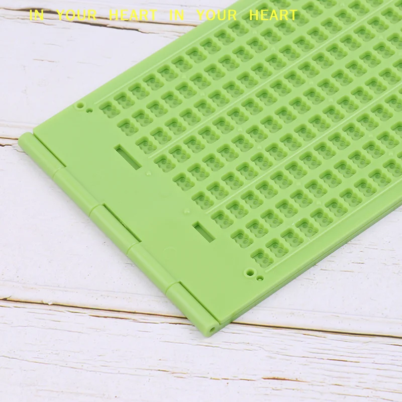 【X】Braille Learning Supplies 1Set 9 Lines 30 Cells Practical School Plastic Braille Portable Writing Slate With Stylus