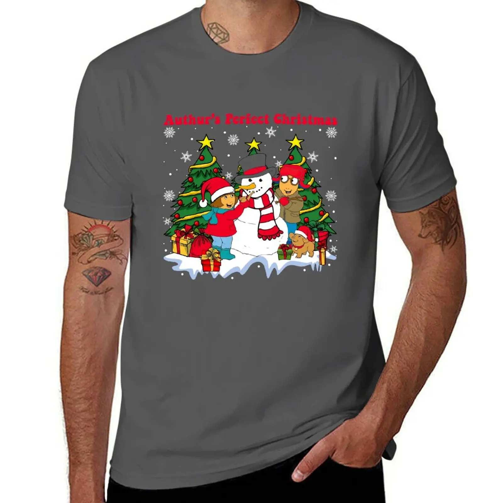 

Festive Fun with Arthur and D.W. - Perfect Christmas Design T-Shirt t shirts for man graphic funny cotton tshirt 100% T-Shirt