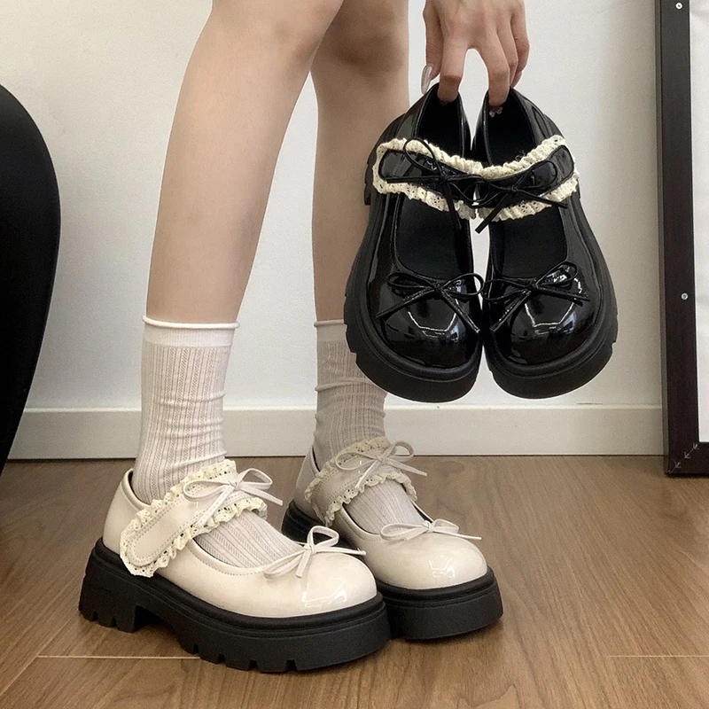 Little Girls Bow Detail Mary Jane Shoes 2026 New Summer Kids Chunky Dress Shoes Soft Sole Trendy Princess Party Wedding Footwear
