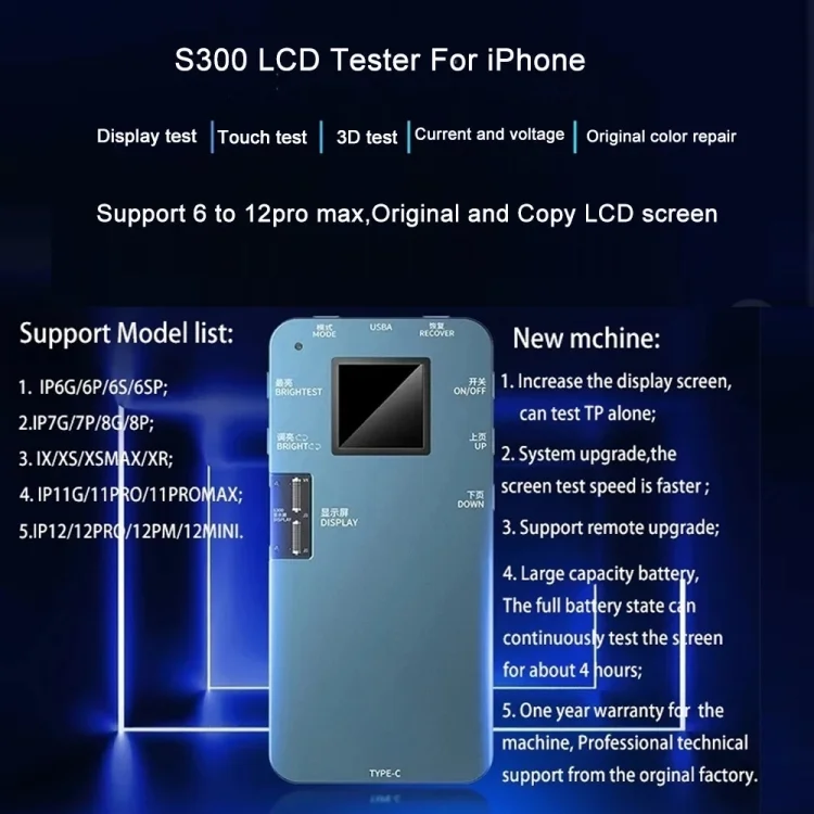 For DLS300 Universal Mobile Phone LCD Screen Tester Tool 3D Touch Test For iPhone Repair Tool