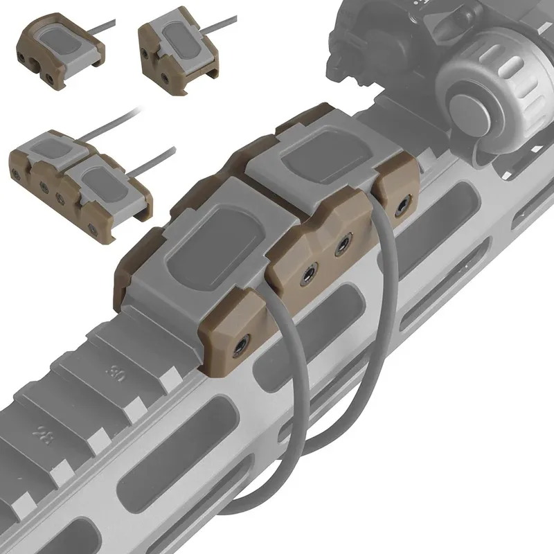 Soporte interruptor trasero para linterna táctica – Montaje riel - imagen 2