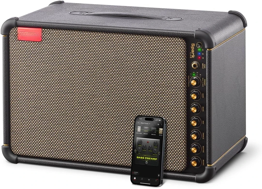 Spark Live Smart Guitar Amp, Multi-Channel PA System & Bluetooth Speaker All-in-One for Guitar Bass Vocals Keyb