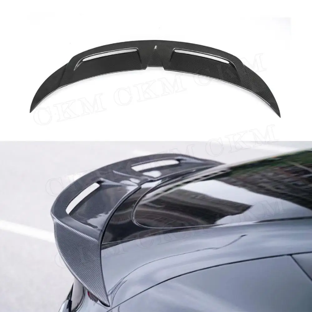 

Carbon Fiber Material Car Rear Trunk Boot Spoiler Lip Wings For Tesla Model Y FRP Auto Decoration