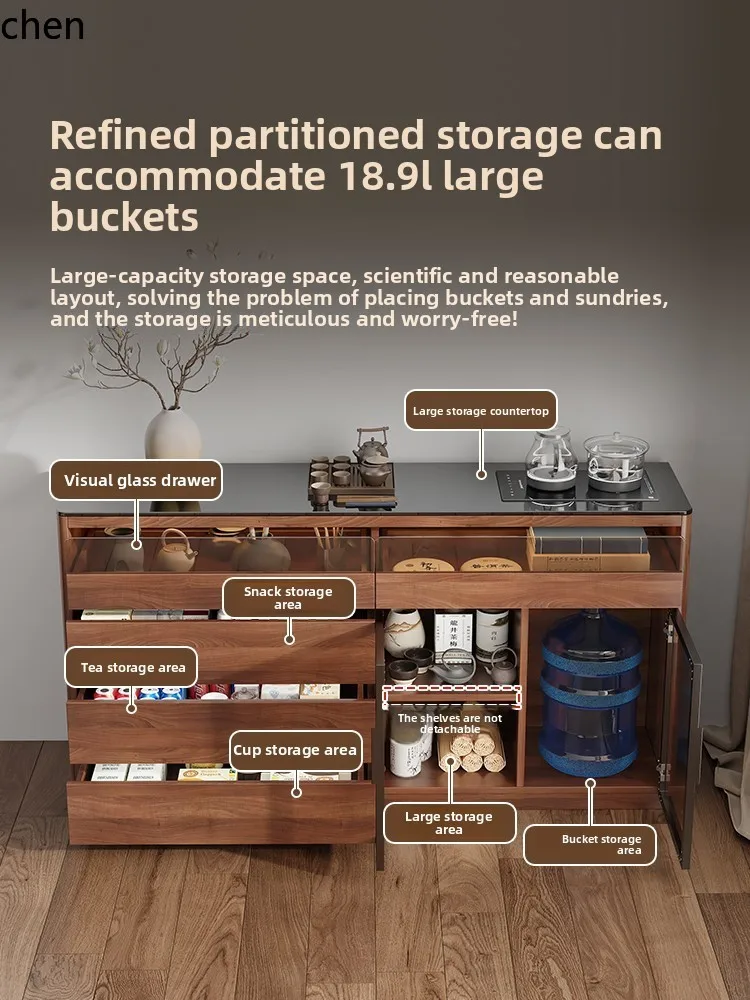 CZ Desktop Smart Tea Bar Machine with Kettle for Home Dining Sideboard Integrated Bottom Automatic Watering