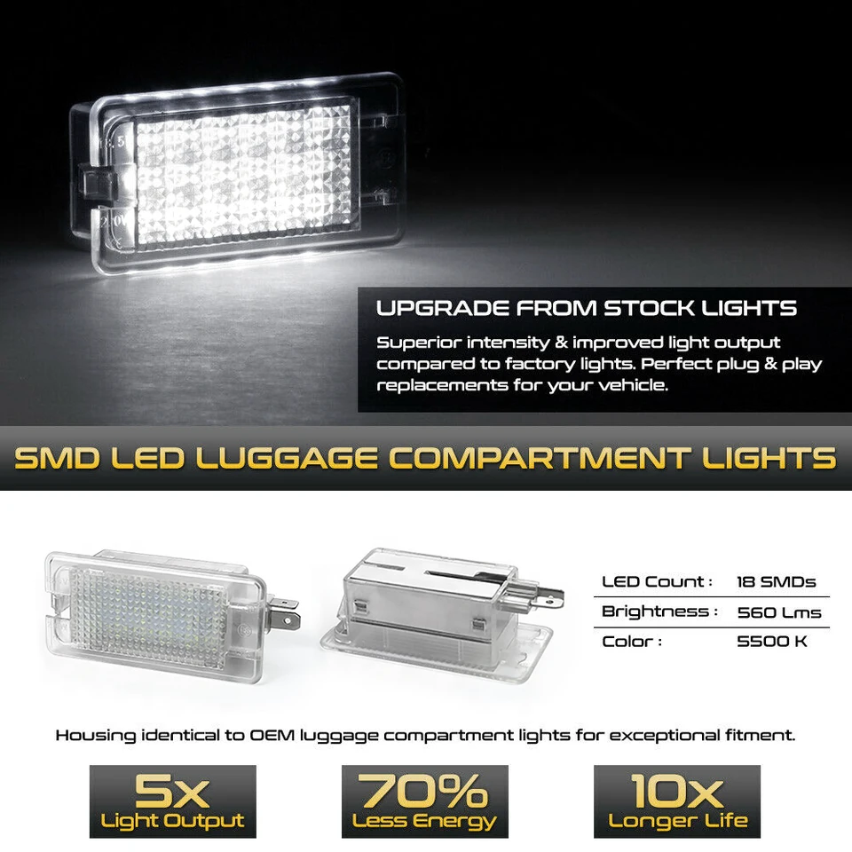 LED Luggage Compartment Light Trunk Cargo Area Lamps For Kia Forte