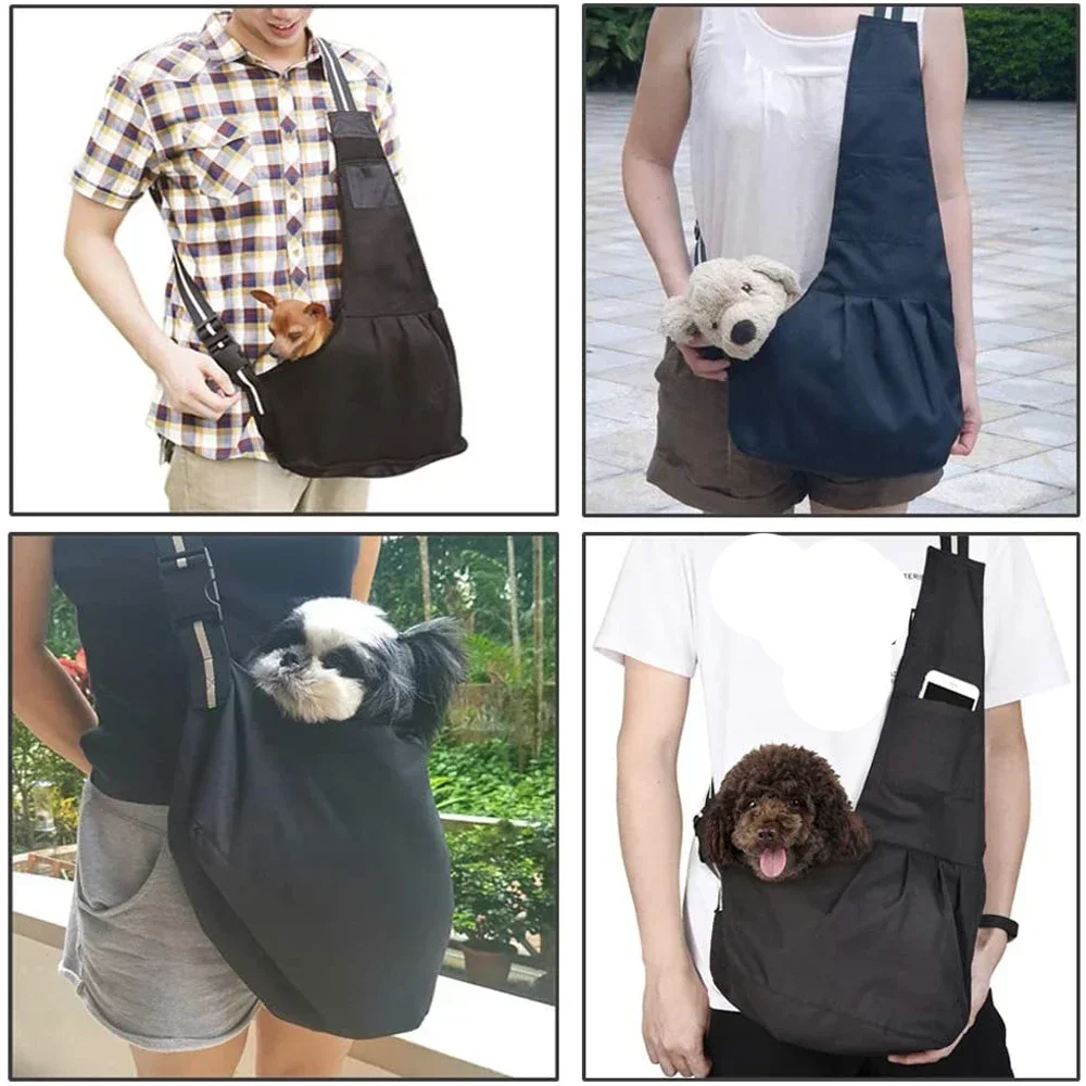 Pet Sling Bags Hand Free Small Dog Cat Sling Carrier BagAdjustable Strap  Breathable Tote Bag Shoulder Bag For Cat Dogs Puppy
