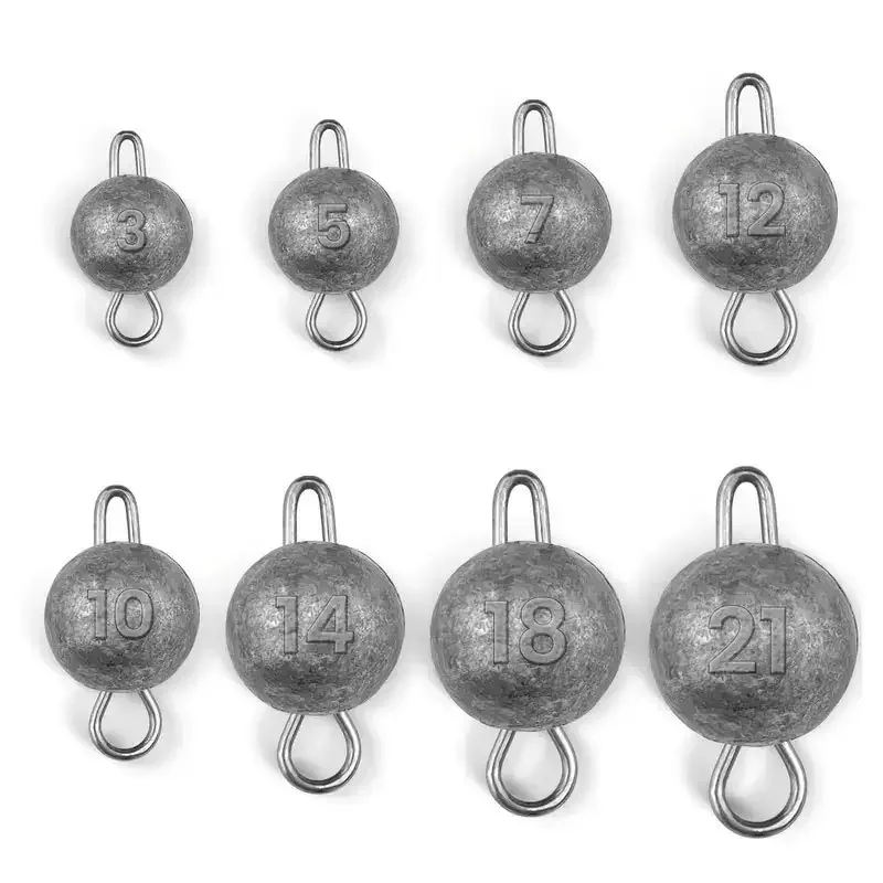10pcs Cheburashka Insert Lead Sinker Round Balls Weight, Crank Jig Universal Soft Lure Worm Bait Fishing Tackle 5-21g - view 5