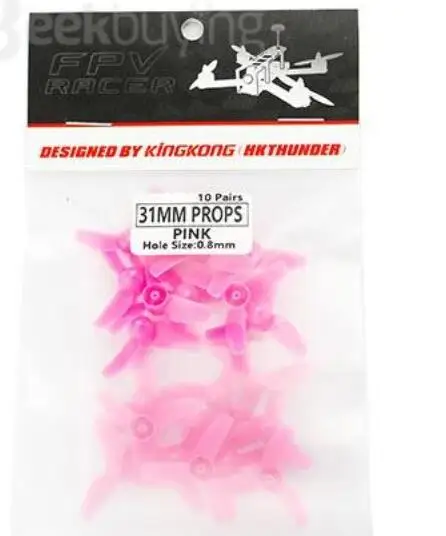 10 Pairs 31mm 3-Blade 0.8mm Shaft Propeller for Kingkong/LDARC Tiny 6 6X Whoop Eachine E010 E010C E010S Blade Inductrix RC Drone