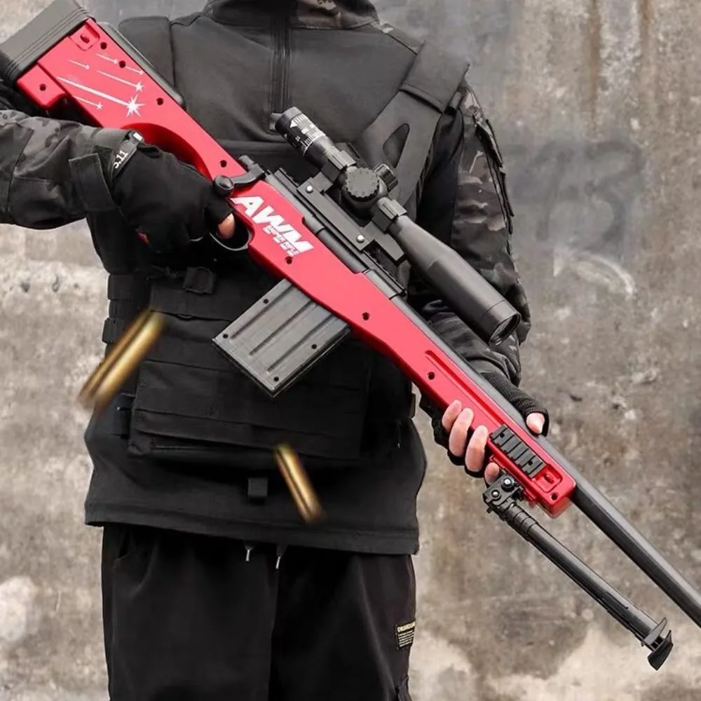 Awm 手動発射式安全シェル投擲ソフト弾トイガン スナイパーライフル 屋外ゲーム CS戦闘 大人向け 男の子向けギフト