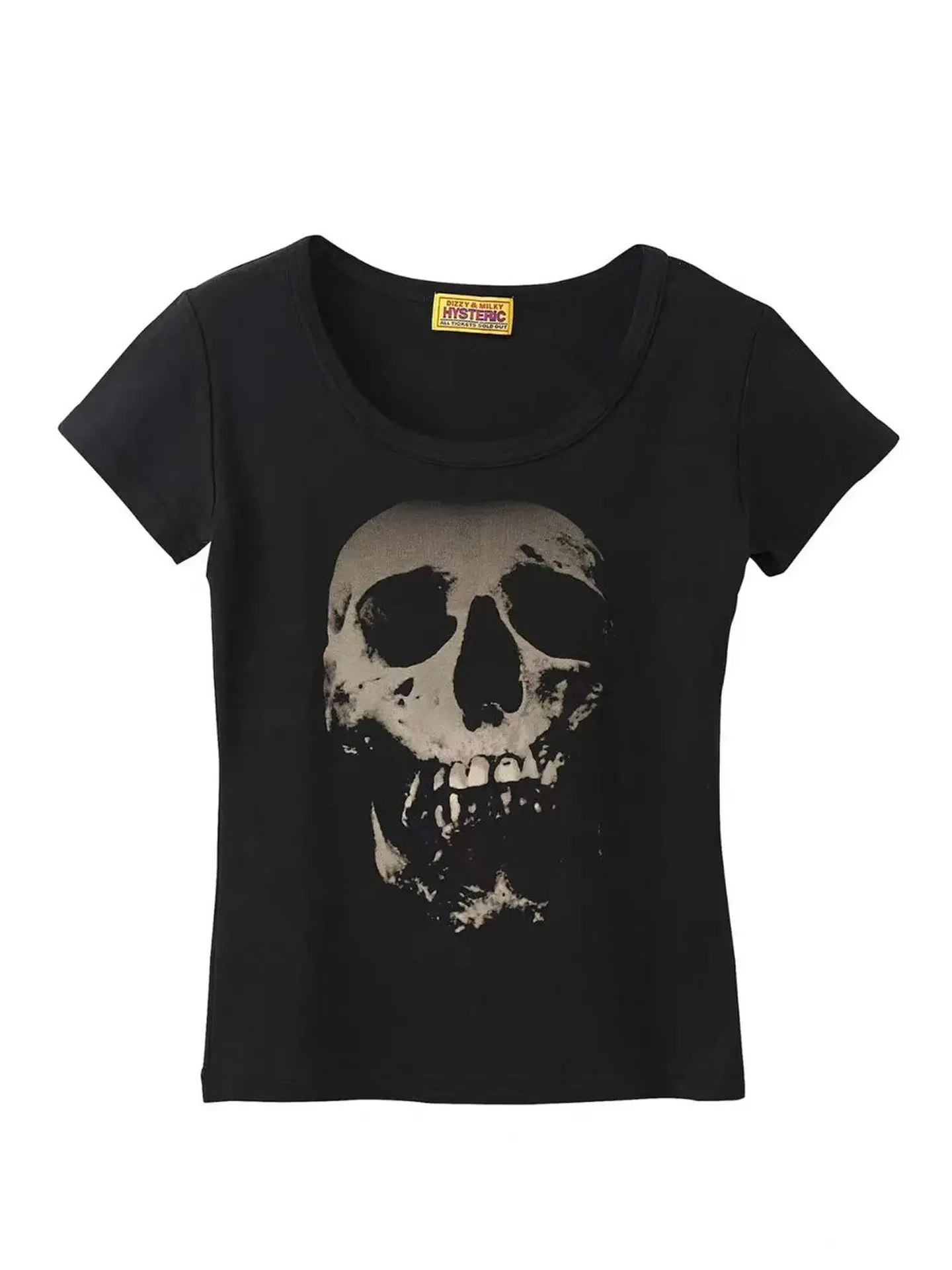 

Hysteric glamour skull print T-shirt casual T-shirt