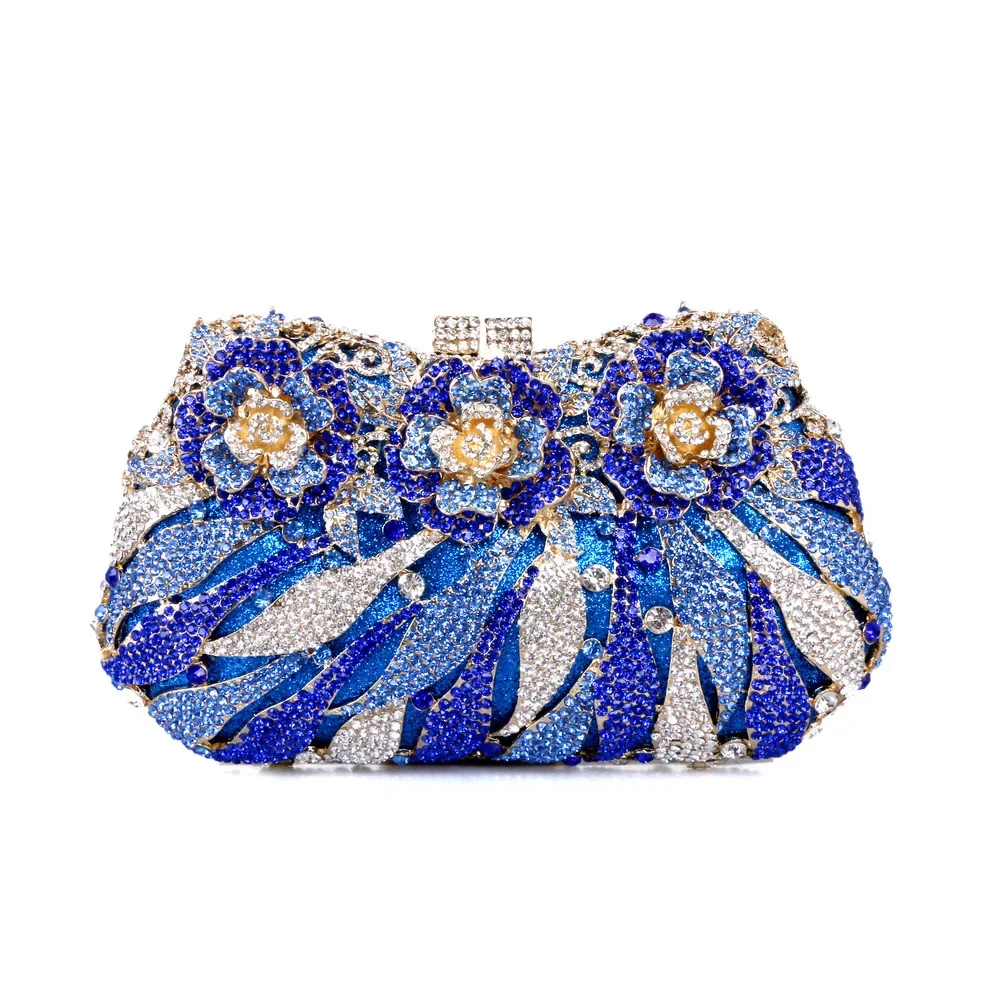 2025 Hollow Out Women Diamond Wedding Purse Crystal Lady Evening Clutches Luxury Bridal Prom party Bags Formal Dinner Handbags