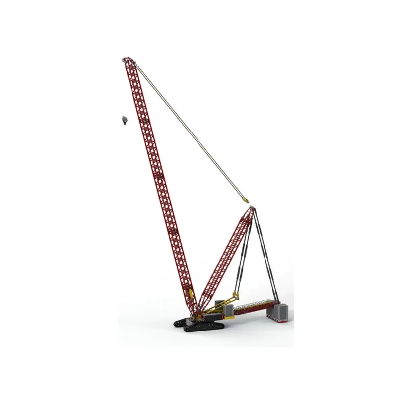 MOC-141617 シティカーゴヘビーデューティクレーンクローラークレーンビルディングブロックモデル 7385 PartsMOC クリエイティブボーイズキッズ誕生日おもちゃギフト