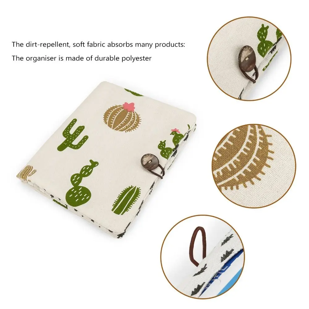 Cartoon Pattern Baby Diapers Storage Pouch Multi-Compartment Portable Stroller Storage Bags Soft Reusable