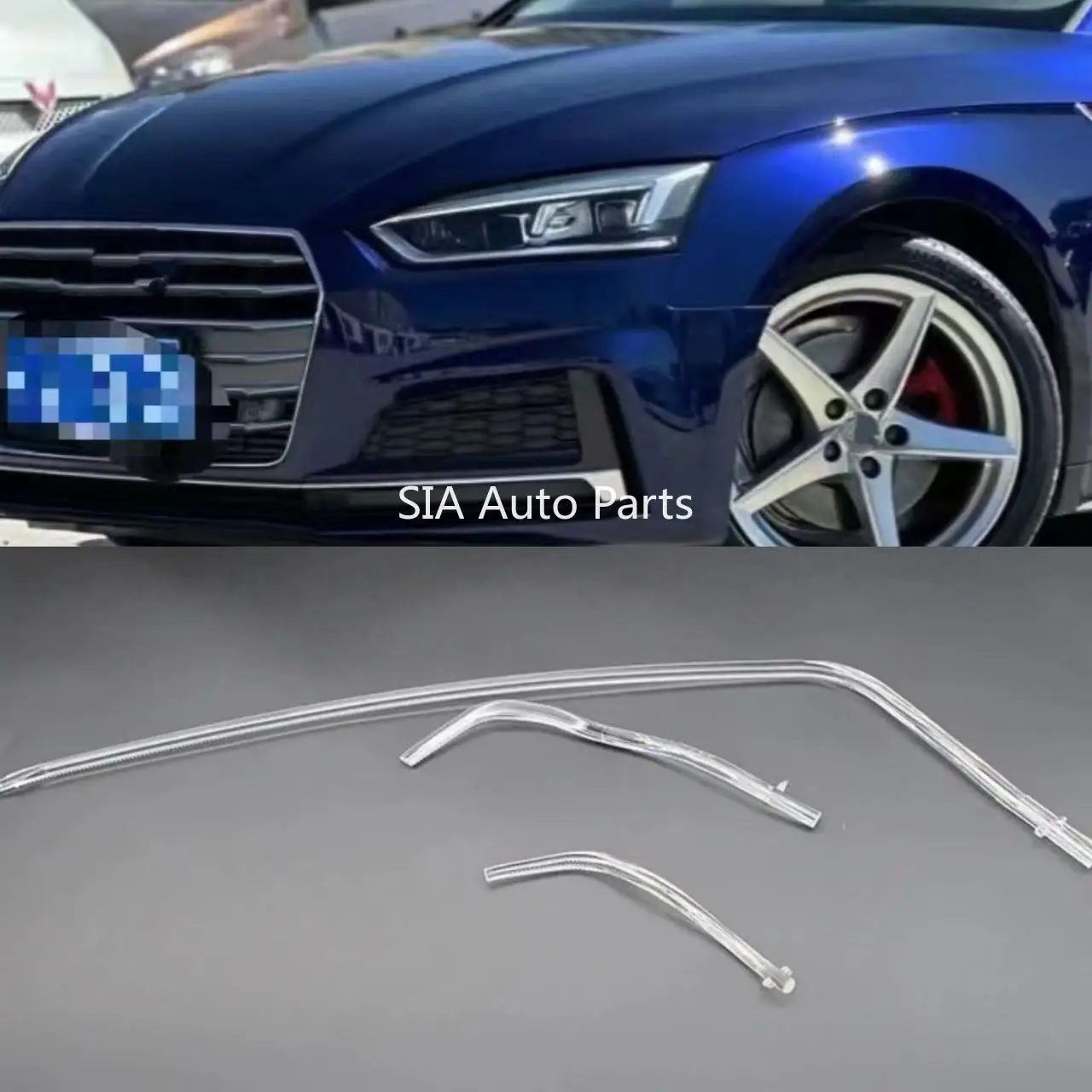 

For Audi A5 2017 2018 2019 2020 White High NEW Headlight DRL Tube Light Bars Acrylic tube LED Module LED Headlight Angle Eyes