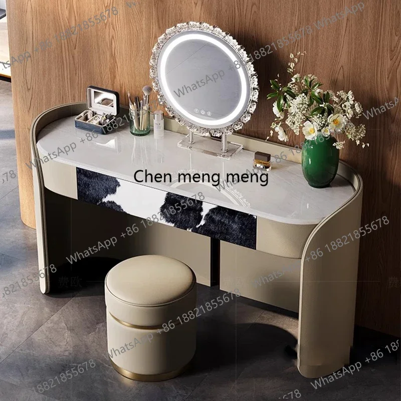 

Makeup Storage Vanity Table Organizer Mirror Desk Chair Dressing Table Cosmetics Study Stool Mesa De Maquillaje Home Furniture