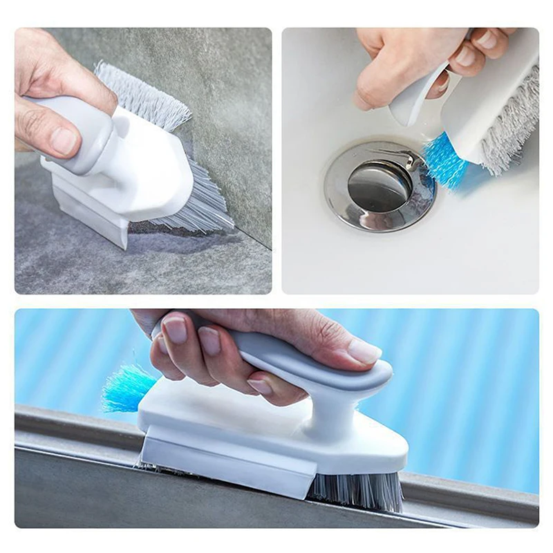 4 In 1 Tile And Grout Cleaning Brush Corner Scrubber Tool Tub Floor Brushes Multifunctional Gap