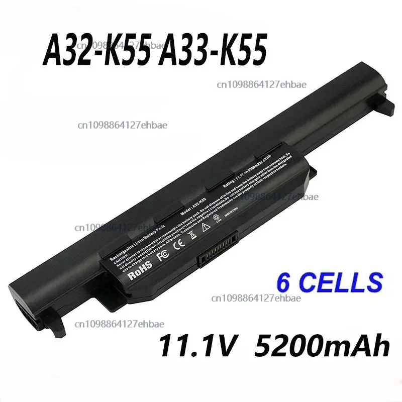 

A32-K55 A33-K55 A41-K55 6cell 5200mAh Laptop Battery For Asus A45 A55 A75 K45 K55 K75 X45 X55 X75 R400 R500 R700 U57Fast ship