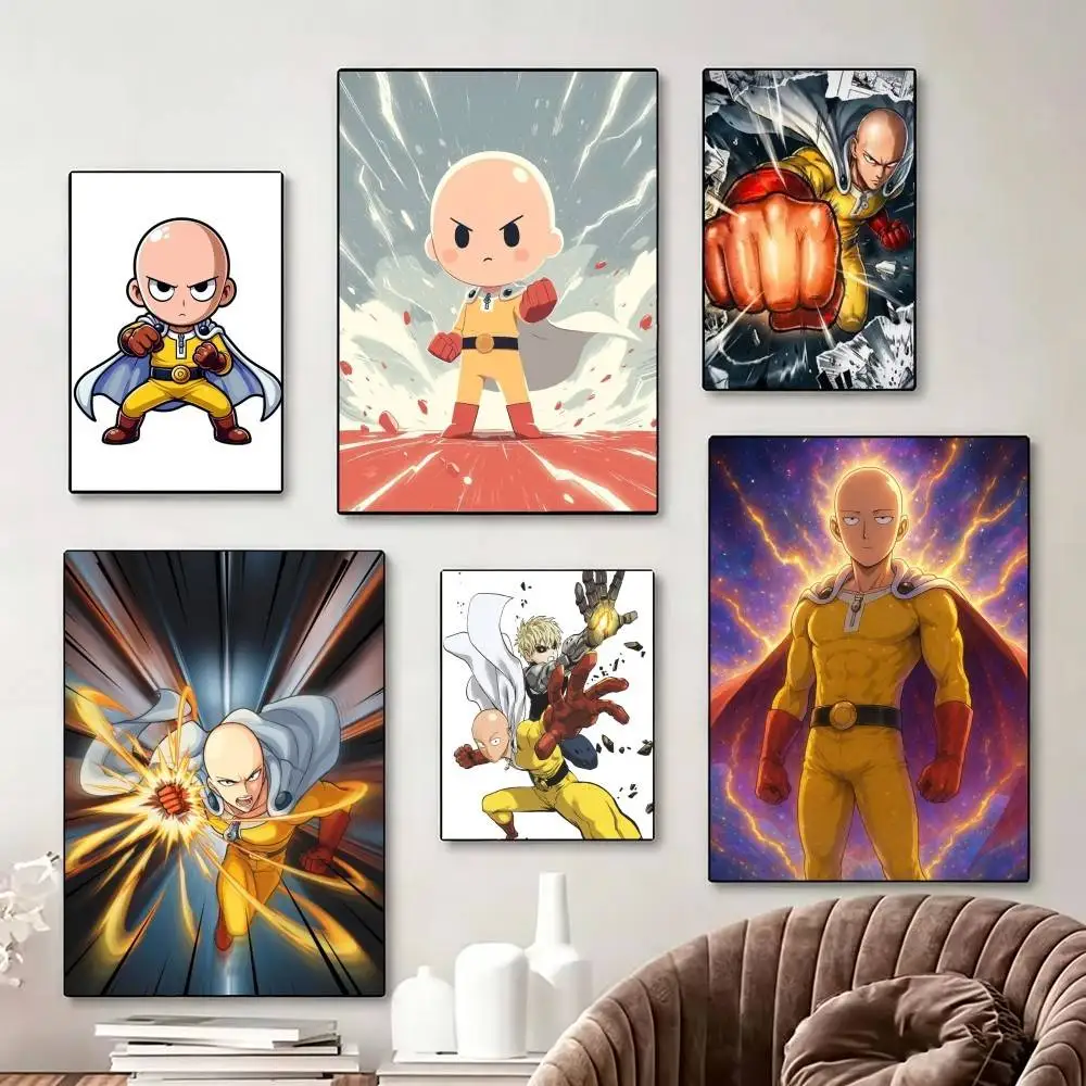 

One-Punch-Man Poster Perfect Space Sticker Self Adhesive for Office Home Theater Wall Art Decor Fancy Gift