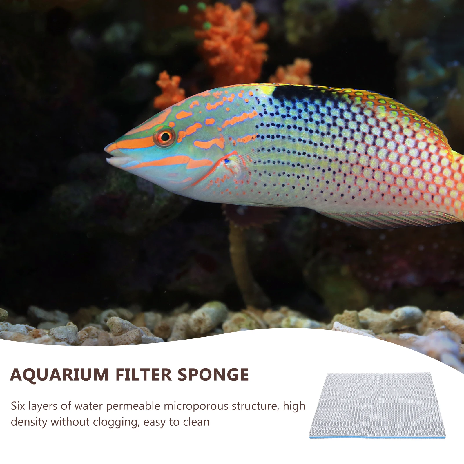 

Glue-free Cotton Purified Sponge Filter Pre-filter Sponges for Aquariums High Density