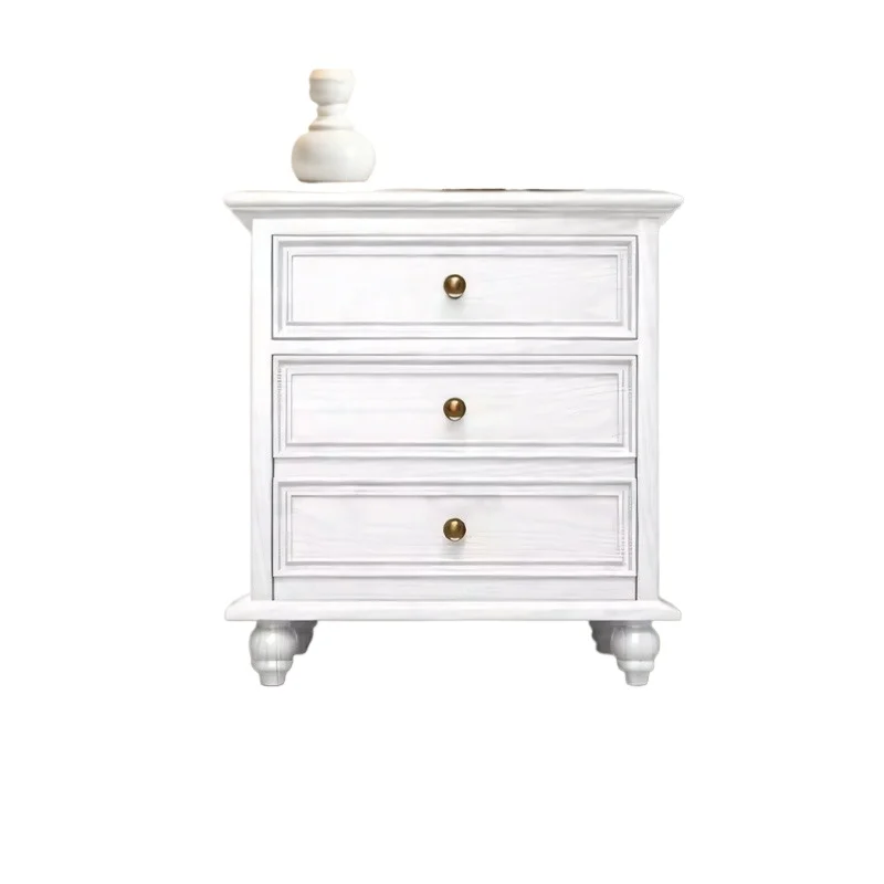 American solid wood furniture invisible bedside safe box household integrated bedroom storage cabinet
