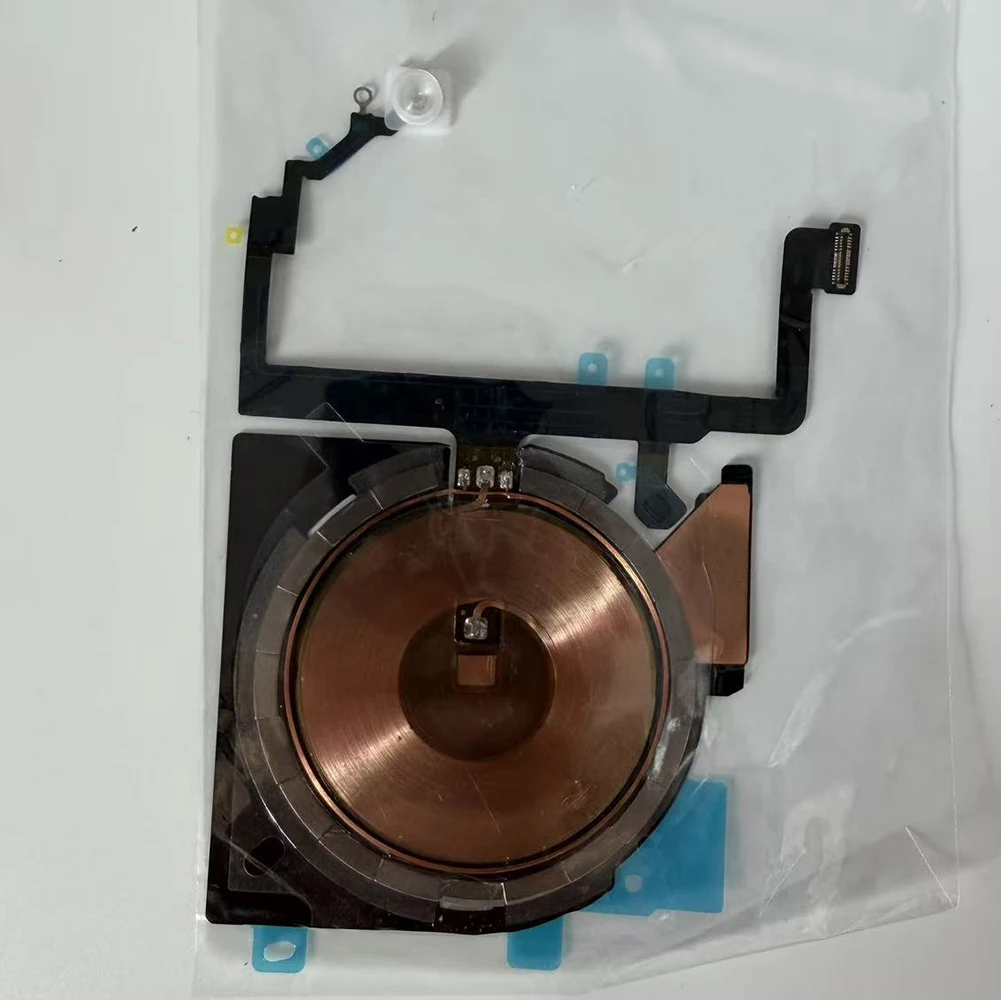 OEM Kabellose Ladespule NFC-Antenne Ersatzteil mit LED-Blitzlicht Flexkabel für iPhone 14 15 16 Plus Pro 17 Pro Max Ersatzteile