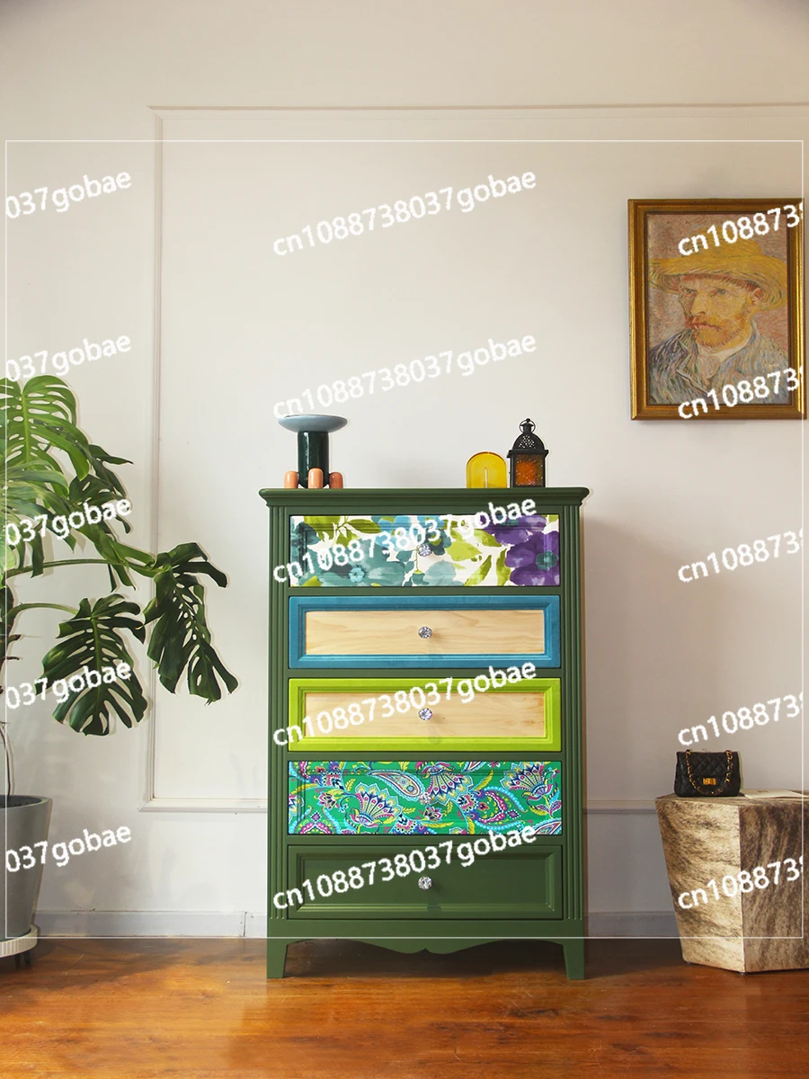 CX Living Room Solid Wood Chest of Drawers Locker Bedroom Chest of Drawers Cloakroom Storage Cabinet