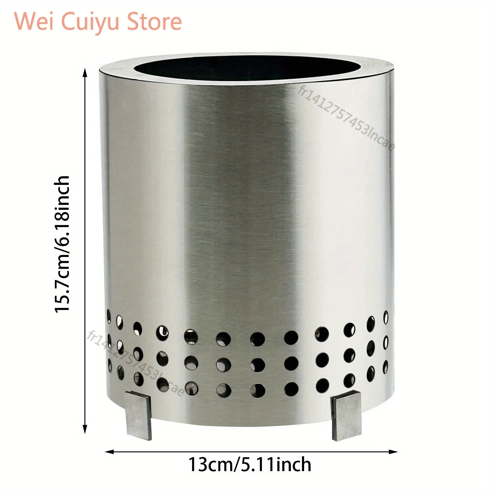 المحمولة النار موقد فولاذي غير قابل للصدأ سخان صغير النار موقد الخشب فرن التخييم في الهواء الطلق شواء دخاني حفرة نار نحاس #5