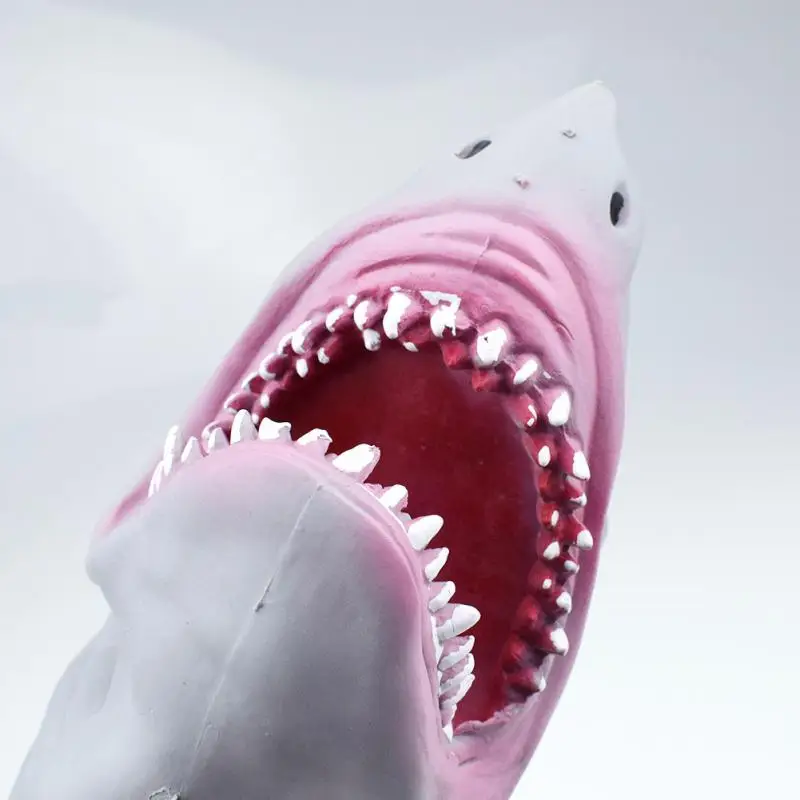 Shark Hand Puppet 2 Colors No Fading Soft No Shedding Skin Friendly Leisure Puzzle Electronic Toys 95g Elastic Hand Puppet Tpr