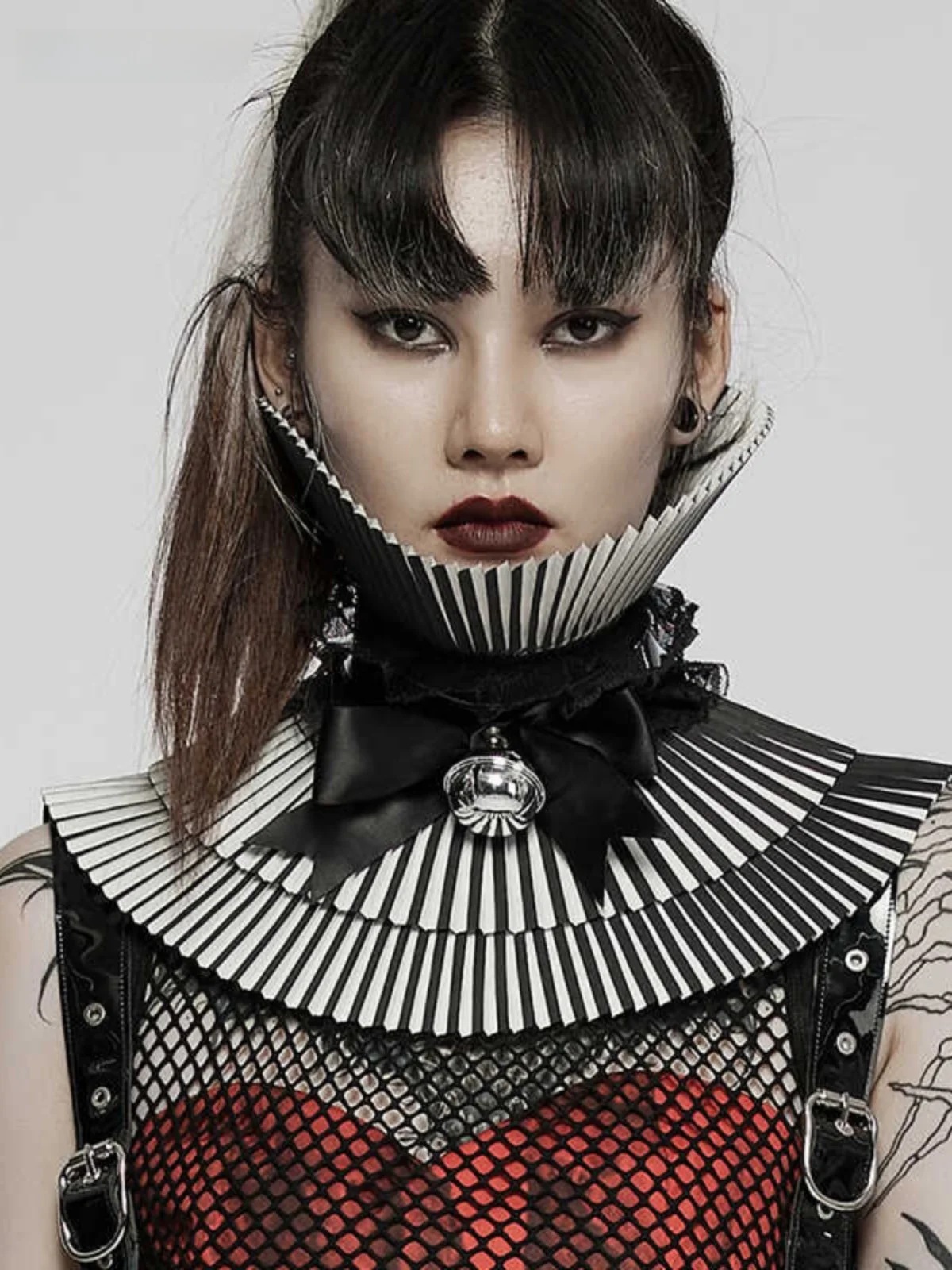 

Gothic Three-Dimensional Knot Necklace Bell Headband Women's Role-Playing Party Accessory Overhead Collar
