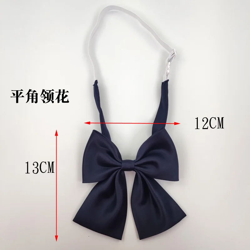 38CM Navy Lazy Ties For Kindergarten Primary Student Bowknot Men Women Bow Tie School Uniform Collar Butterfly Rubber Neckties