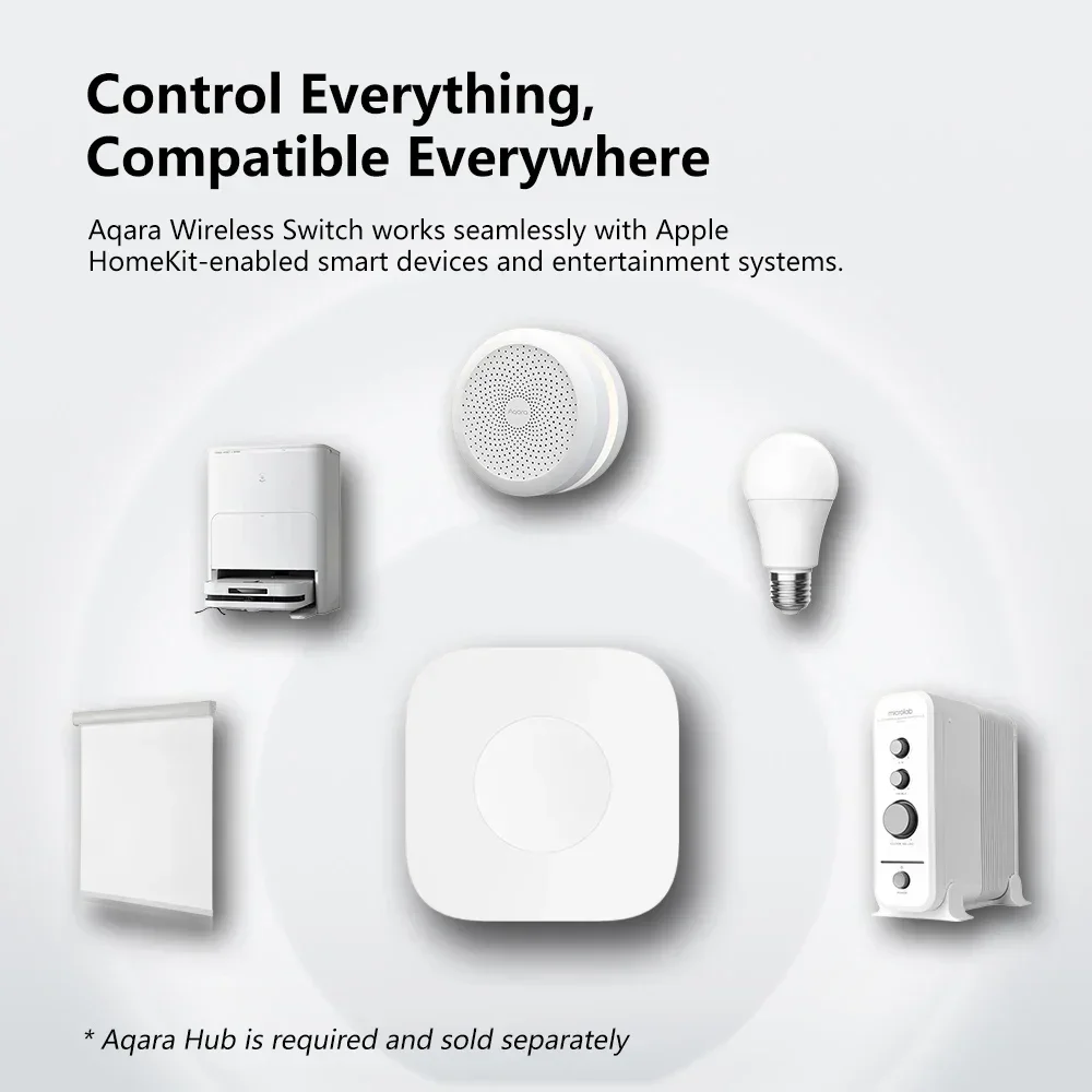 Aqara Wireless Mini Switch Zigbee Sensor Verbindung Smart Remote One Key Control Button Security Work für Mi Home APP Homekit